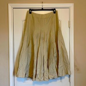 🆕 LARRY LEVINE Tan A-Line Skirt 💕